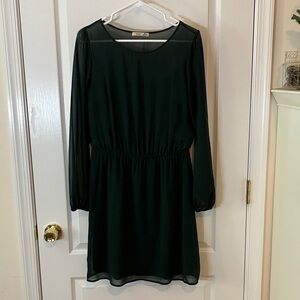 Black sheer dress with sewn in lining -medium